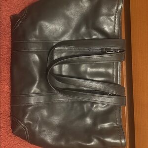 Coach Black Leather Tote Bag